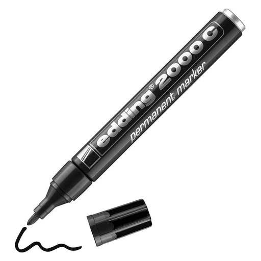 Marcador permanente Edding 2000 color negro