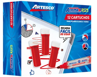 Cartucho Artesco para marcador pizarra R123
