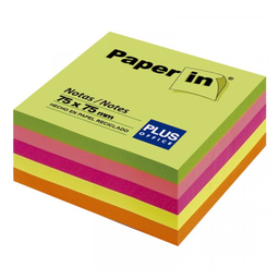 Notas adhesivas en cubo Office colores fluo 300 hojas