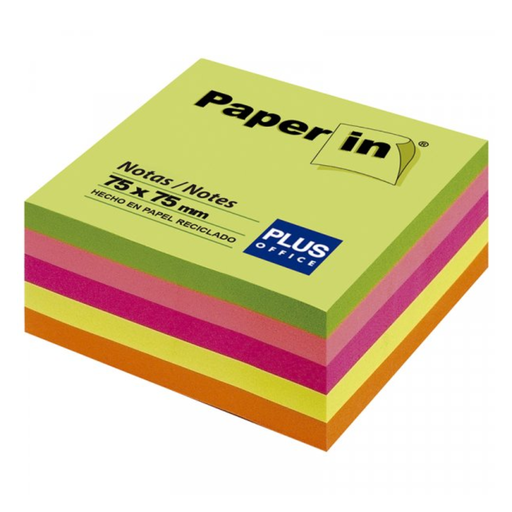 [W0857] Notas adhesivas Office 7,5 x 7,5 cm cubo fluorescente 300 hojas