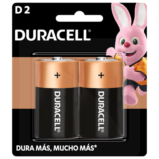 Pilas Duracell modelo D2 blíster x 2 unidades