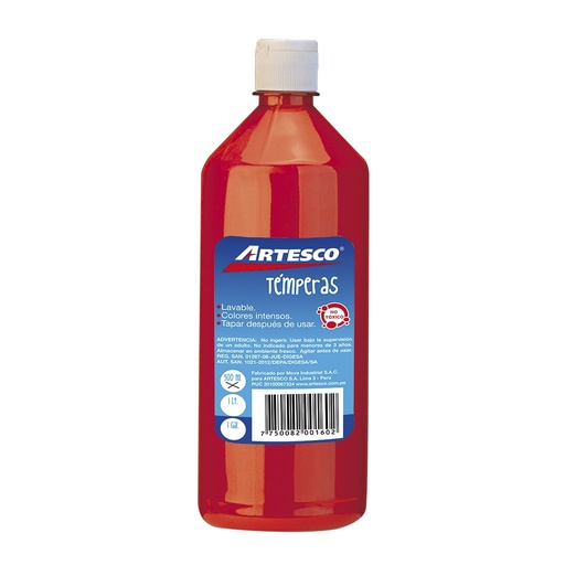 Témpera Artesco en botella de 1 L