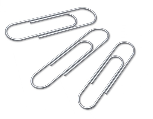 [W0450] Clips metalizados 28mm caja x 100