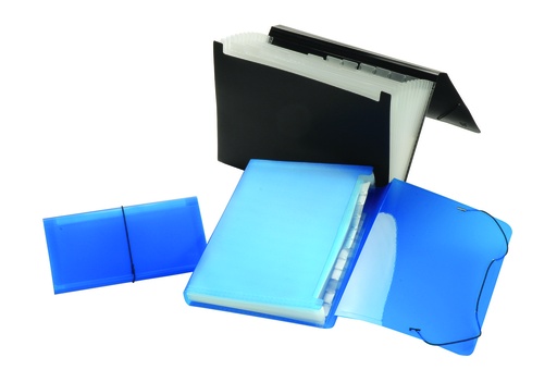 Carpeta acordeón con 13 divisiones oficio negro