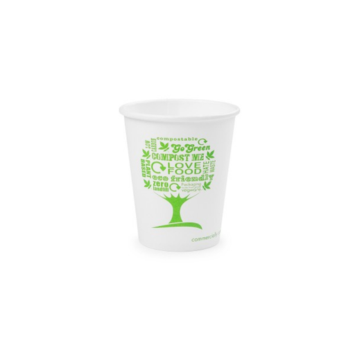 [LV-6GT] Vaso compostable blanco 6 onzas (180 ml), línea geen tree. paquete x50