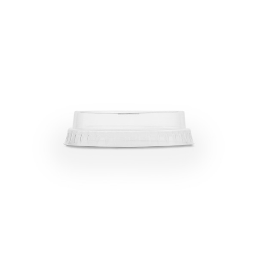 [C76F-CH] Tapa plana transparente de 76 mm con ranura para sorbito (vasos Hula 9 Y 12 onzas) Paquete x 50