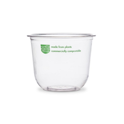 [BEL-12] Pote transparente de 12 Oz (350 ml), admite tapas de 96mm. Paquete x50