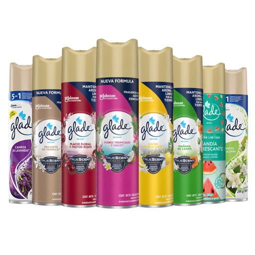 Desodorante aerosol Glade paraiso azul