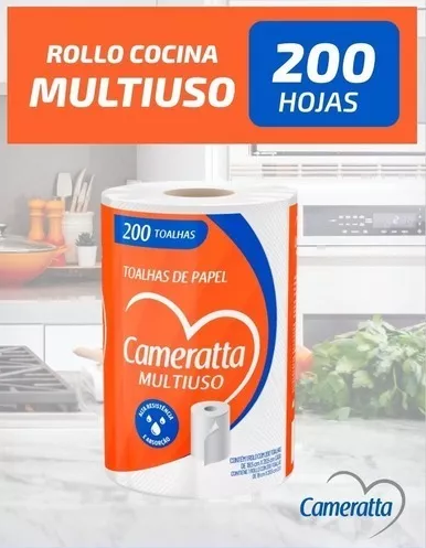 [W1316] Toalla para cocina Cameratta rollo x 200 hojas