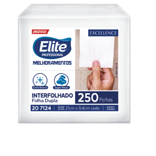 [W0994] Papel higienico elite ip 394(207124) doble hoja intercalado paquete x 250 hojas