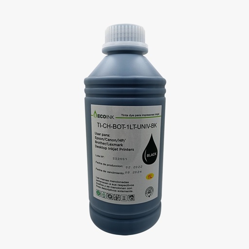 Botella tinta  de 1 L universal p/Brother, Epson, Canon