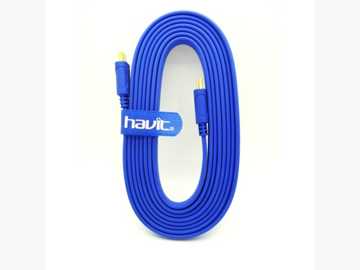 [HV-HDMI/HDMI-PL-3M] Cable Havit 3 m HDMI cable standard para tv HD plano