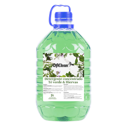 Detergente Oficlean concentrado Té verde & Hiervas bedón pet 5 Lts.