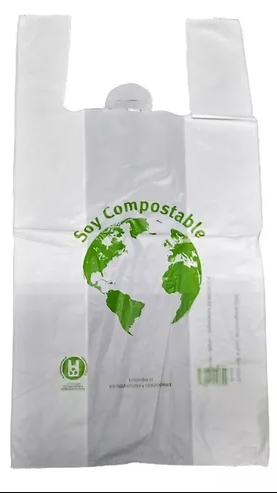 [W0192] Bolsa camiseta compostable 40 x 50 cm (paquete x 1000)
