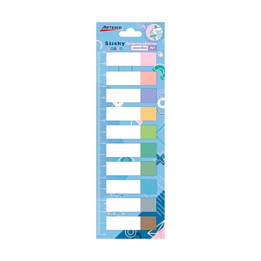 [AR16027110] Notas adhesivas artesco. set de banderitas pastel (10 colores x 20)
