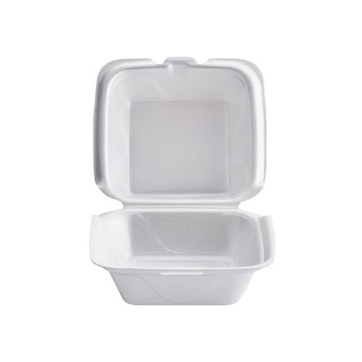 [D402001NWCFY] Portacomida blanco para hamburguesas 14x12 cm. 140x125x75 caja x 400