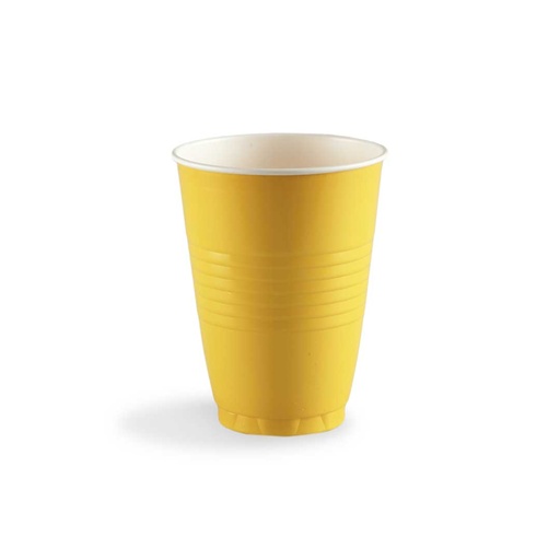 [D610712] Vaso plástico colores amarillo 7 Oz. 207 Ml. Paq. X 12 caja x 40