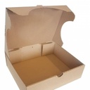 Caja cartón corrugado marrón p/hamburguesa/chivito 210x145x78 caja x 100