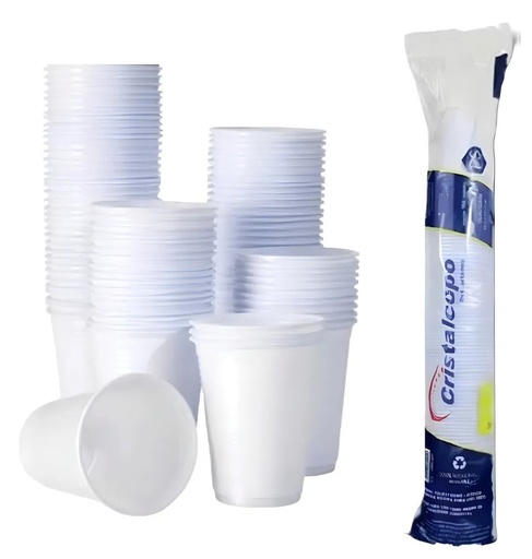Vaso plastico 180 cc Cristalcop (caja x 2500 vasos)
