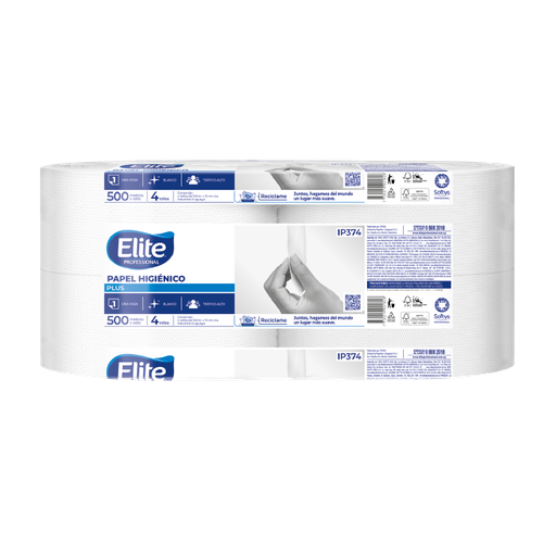 [W0993] Papel higienico Elite ip374 500 Mt. Plus Paq.x4 rollos