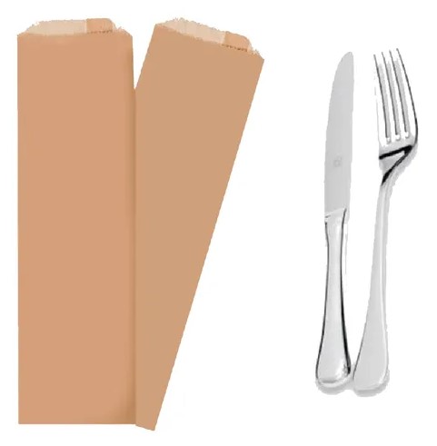[W0243] Bolsas para cubiertos kraft Paq. x 500 fajina