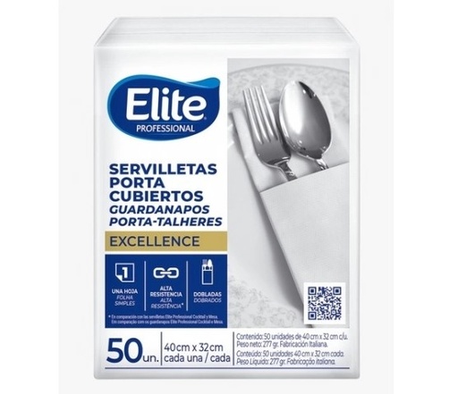 [ip1466] Servilleta porta cubiertos Elite ip1466 Paq. x 50 un.