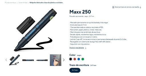 [W0808] Marcador Schneider industrial 250 negro