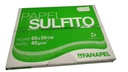 Papel sulfito en caja 8 Kg. = 600 Hj. 65 x 50 cm 40 g/m2 alimenticio