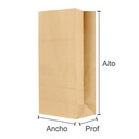 Bolsa bizcocho kraft (28x15 cm. fuelle 9 Cm.) (precio por kilo)