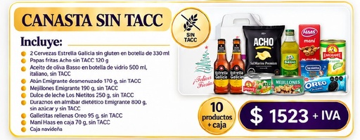 Canasta 2026! sin tacc