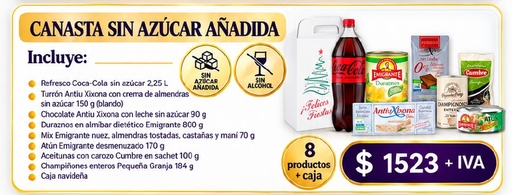Canasta 2026! sin azucar añadida